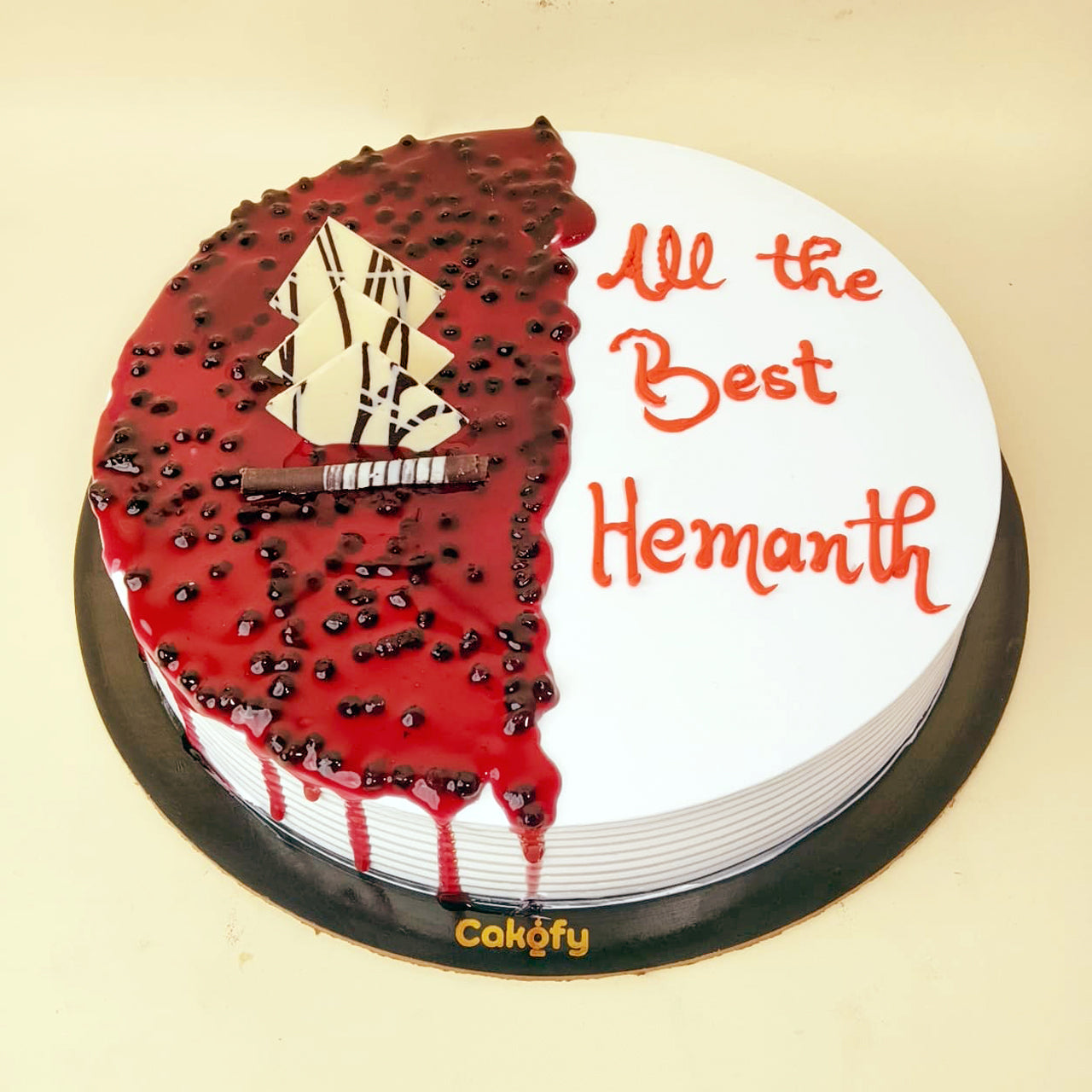 Berry Drip White Cream Designer Cake - Gurgaon & Delhi NCR | Cakofy