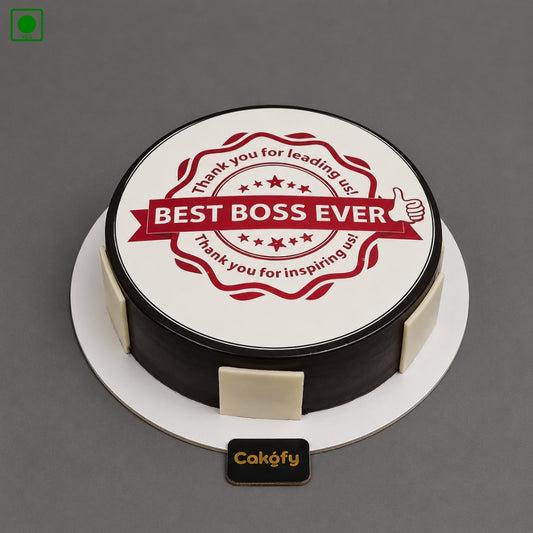 Best Boss Ever Poster Cake - Gurgaon, Delhi & Noida