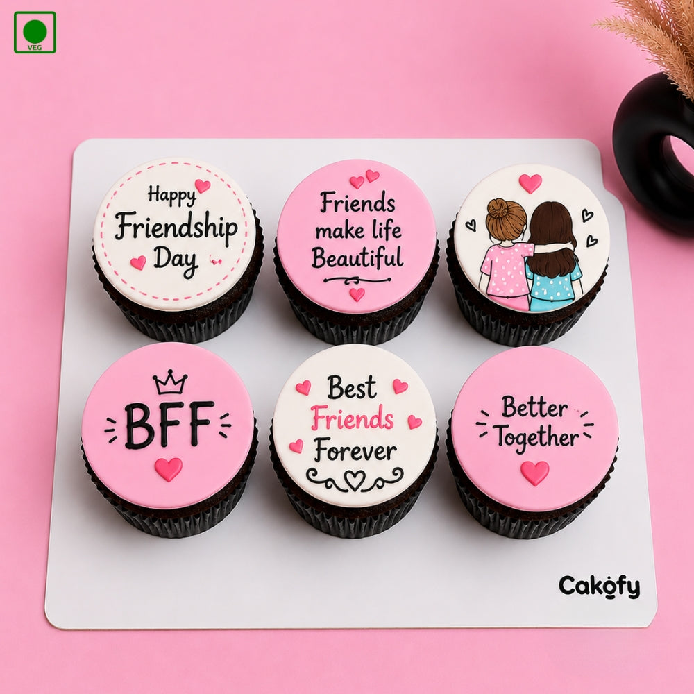 Best Friends Cupcakes - Set of 6 - Gurgaon, Delhi & Noida