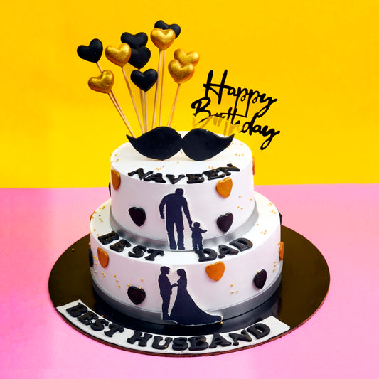 Best Husband & Best Dad Theme Cake – Gurgaon & Delhi NCR | Cakofy
