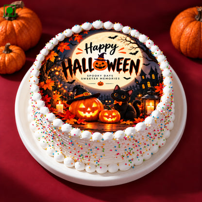 Black Cat Halloween Cake - Gurgaon, Delhi & Noida