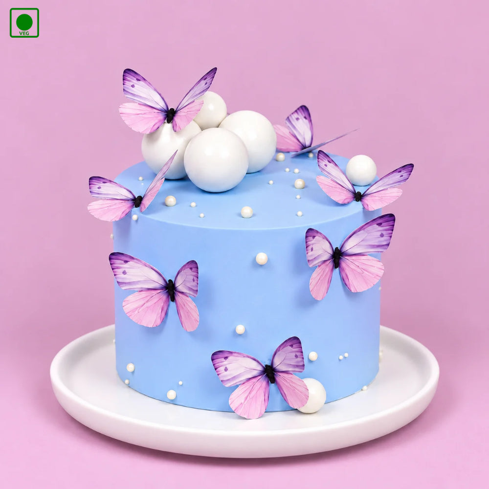 Blue Butterfly Designer Cake - Gurgaon, Delhi & Noida