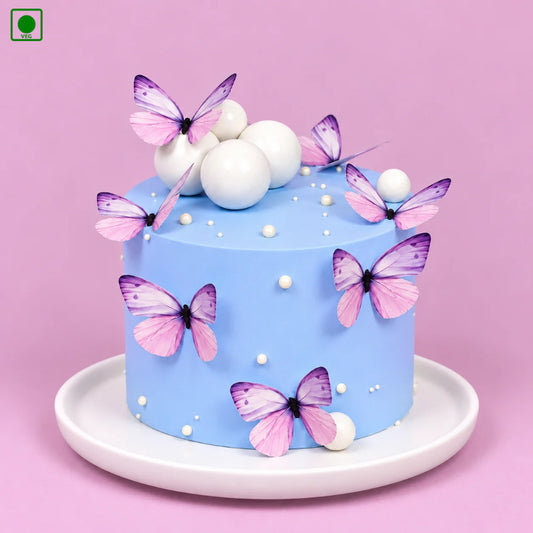 Blue Butterfly Designer Cake - Gurgaon, Delhi & Noida