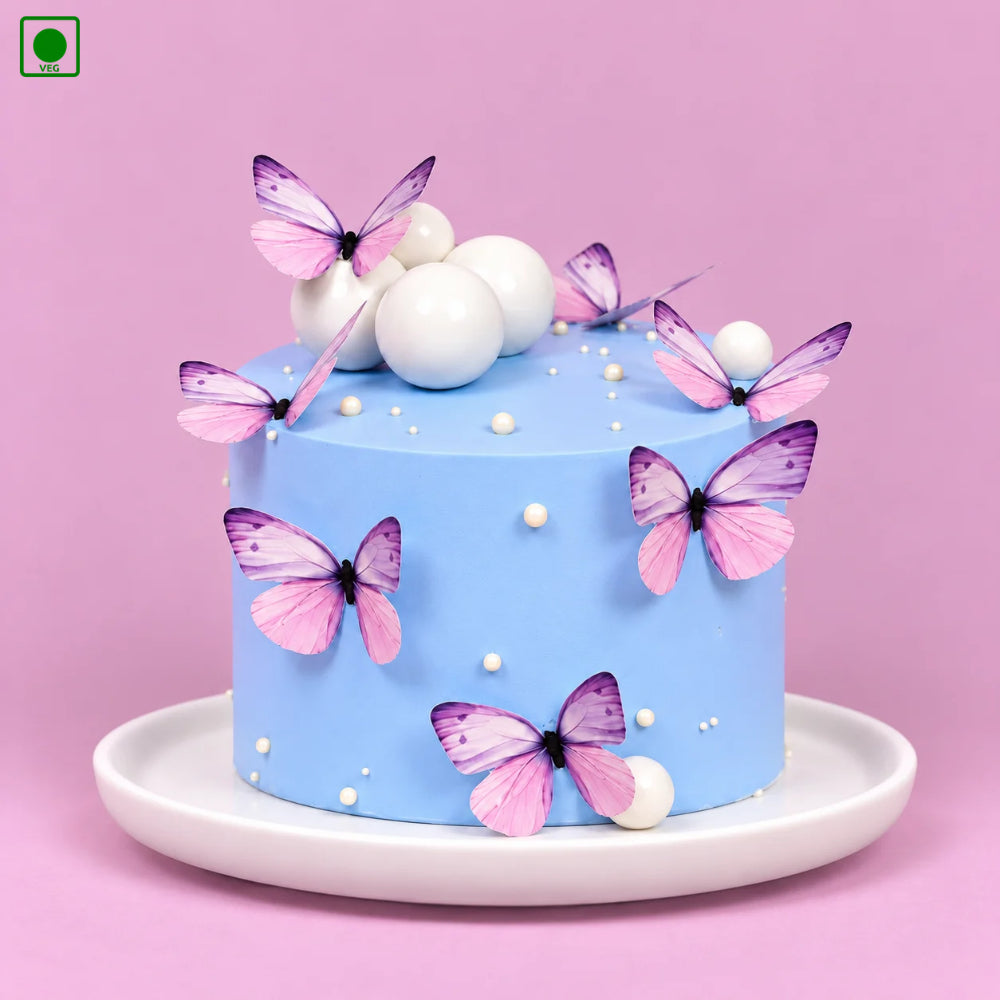 Blue Butterfly Designer Cake - Gurgaon, Delhi & Noida