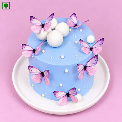 Blue Butterfly Designer Cake - Gurgaon, Delhi & Noida