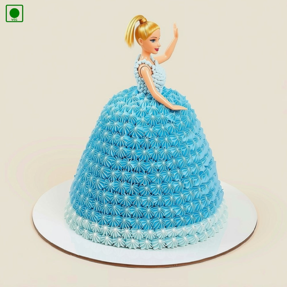 Blue Doll Dress Cake – Gurgaon, Delhi & Noida