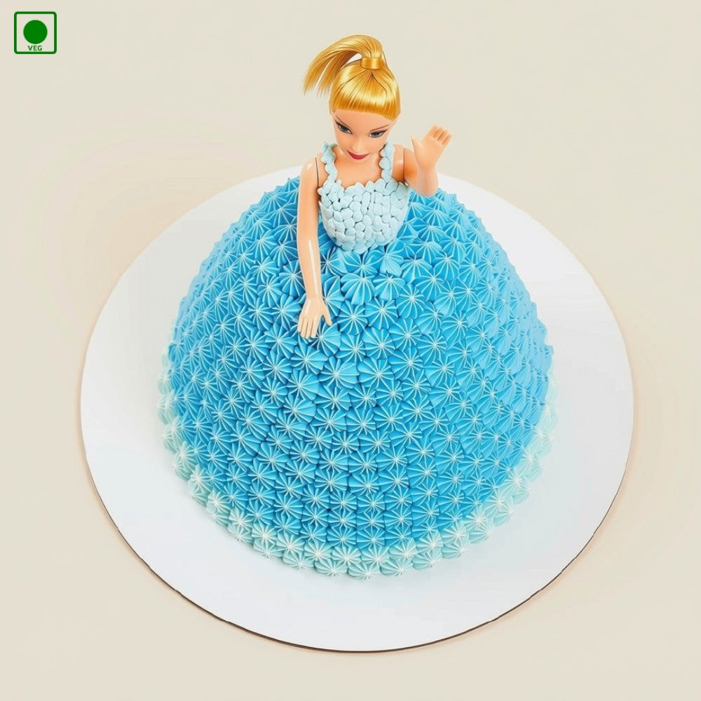 Blue Doll Dress Cake – Gurgaon, Delhi & Noida
