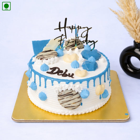 Blue Heart Drip Cake - Gurgaon & Delhi NCR | Cakofy