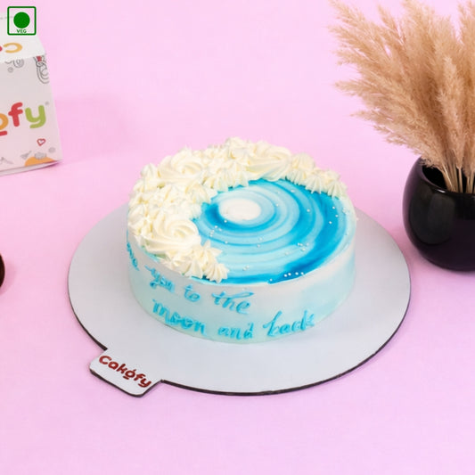 Blue Ocean Swirl Cake – Gurgaon & Delhi NCR | Cakofy