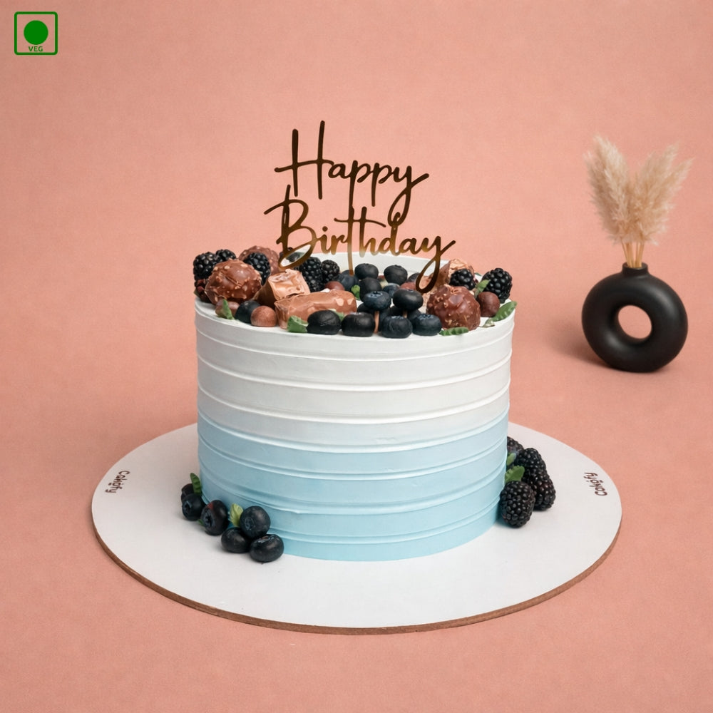 Blue Ombre Berry Cake - Gurgaon & Delhi NCR | Cakofy
