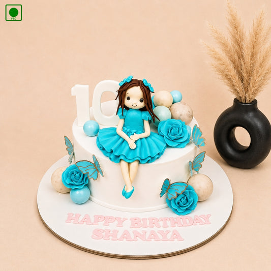 Blue Princess Rose Cake – Gurgaon, Delhi & Noida