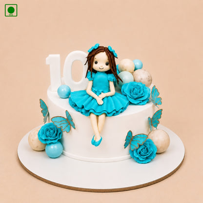 Blue Princess Rose Cake – Gurgaon, Delhi & Noida