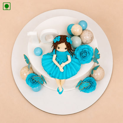 Blue Princess Rose Cake – Gurgaon, Delhi & Noida