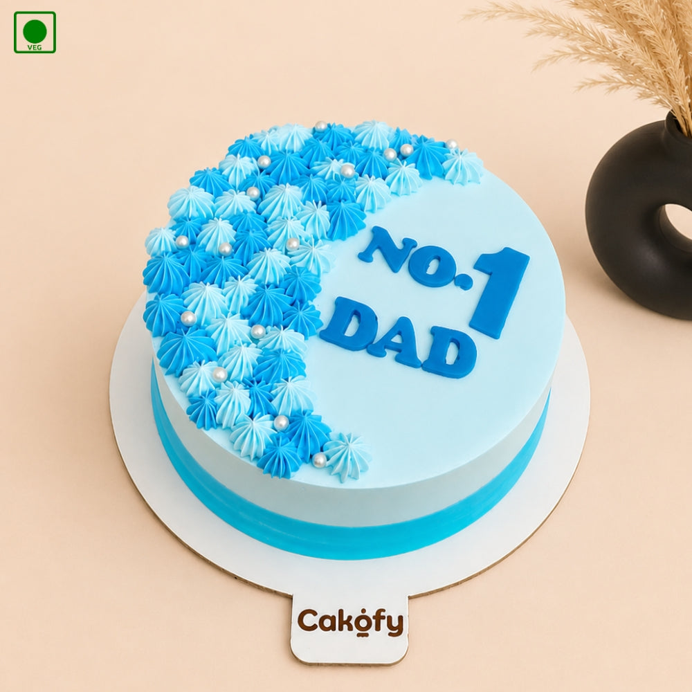 Blue Theme Dad Cake -  Gurgaon, Delhi & Noida