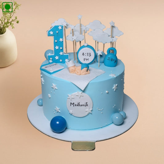 Blue White Sky Cake - Gurgaon & Delhi NCR | Cakofy