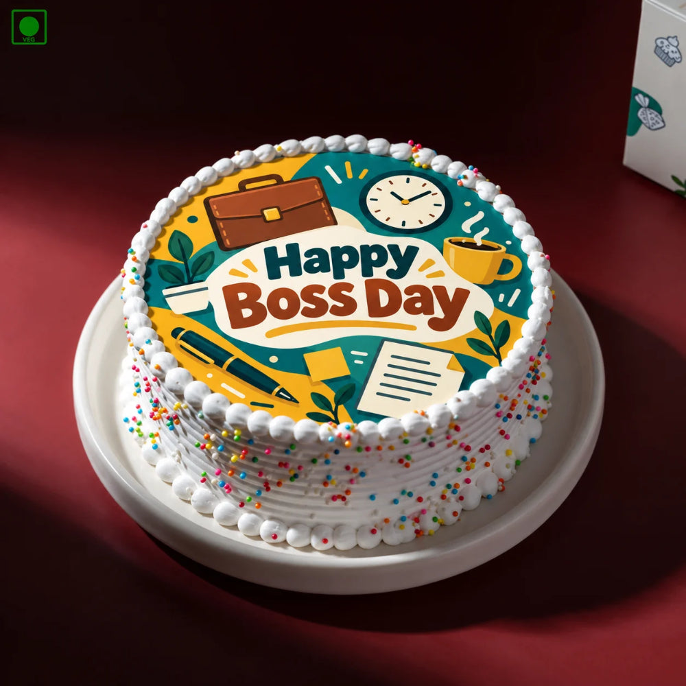 Boss Day Office Theme Cake - Gurgaon, Delhi & Noida