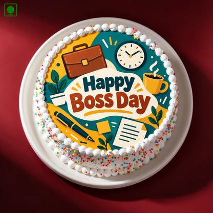 Boss Day Office Theme Cake