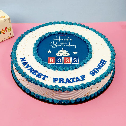 Boss Theme Designer Cake - Gurgaon & Delhi NCR | Cakofy