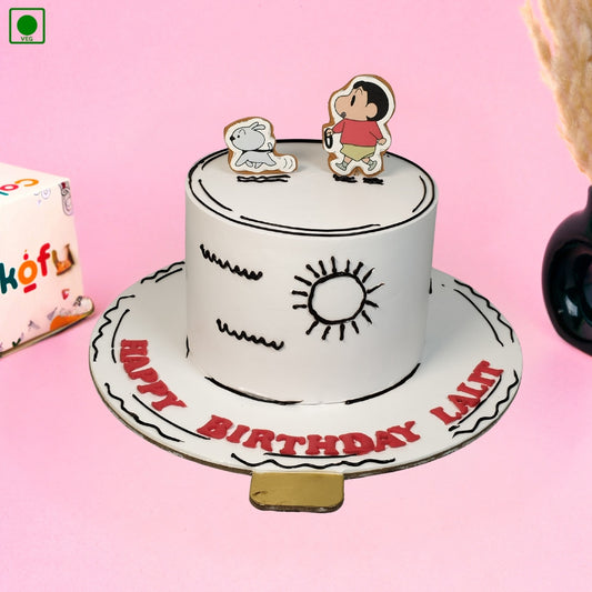 Boy & Pet Cartoon Cake - Gurgaon & Delhi NCR | Cakofy