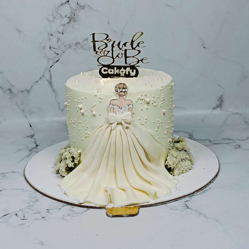 Bridal Gown Theme Cake  - Gurgaon & Delhi NCR | Cakofy