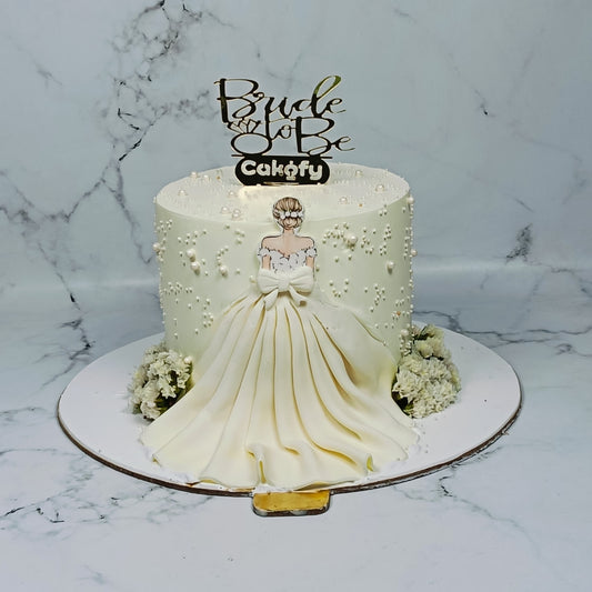Bridal Gown Theme Cake  - Gurgaon & Delhi NCR | Cakofy