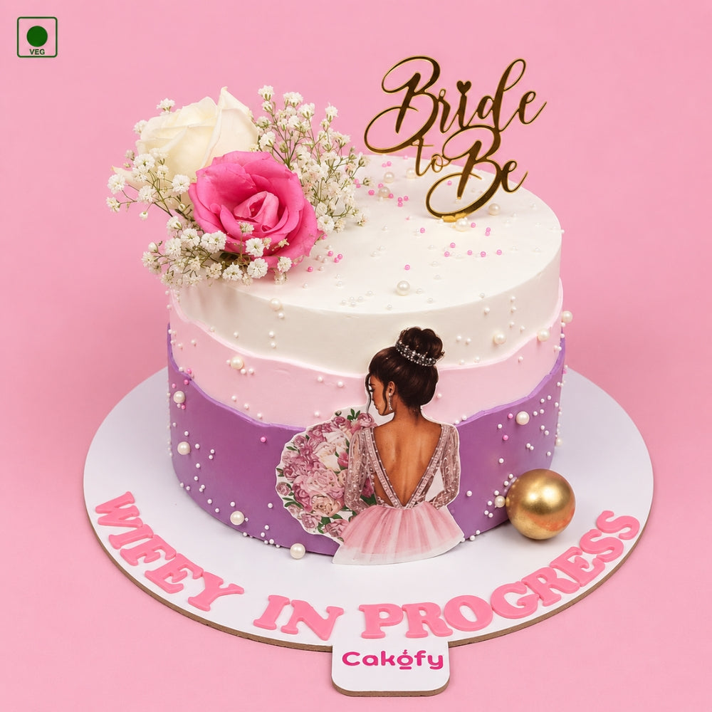 Bridal Shower Rose Cake - Gurgaon, Delhi & Noida
