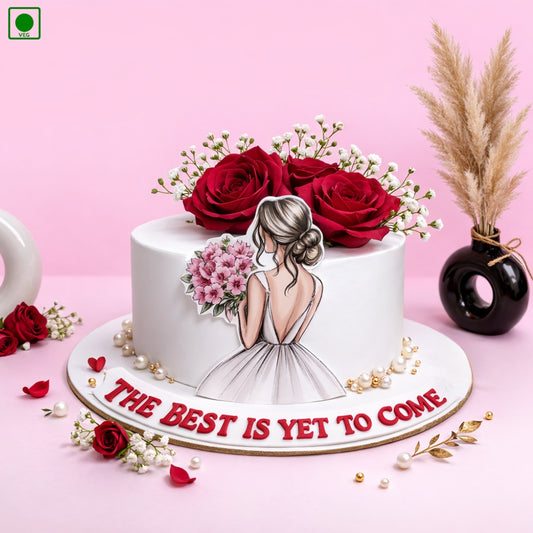 Bride To Be Rose Cake - Gurgaon & Delhi NCR | Cakofy