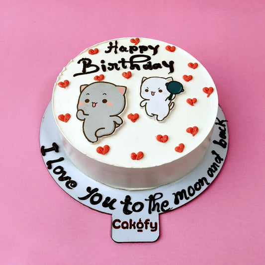 Bubu Dudu Love Theme Cake – Gurgaon & Delhi NCR | Cakofy