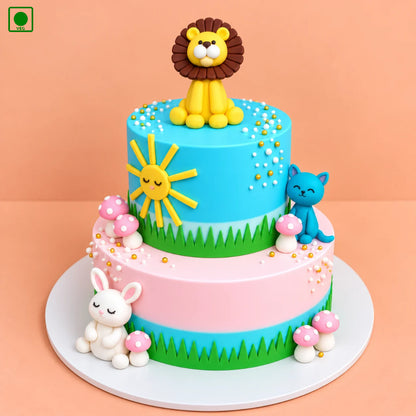 Bunny and Lion Theme Cake – Gurgaon, Delhi & Noida