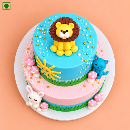Bunny and Lion Theme Cake – Gurgaon, Delhi & Noida