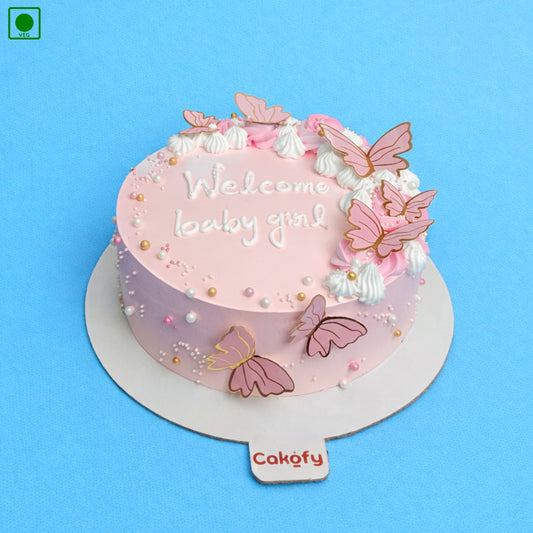 Butterfly Baby Shower Cake - Gurgaon & Delhi NCR | Cakofy
