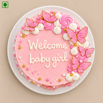 Butterfly Baby Shower Cake - Gurgaon, Delhi & Noida