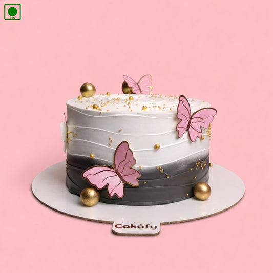 Butterfly Bliss Ombre Cake - Gurgaon & Delhi NCR | Cakofy