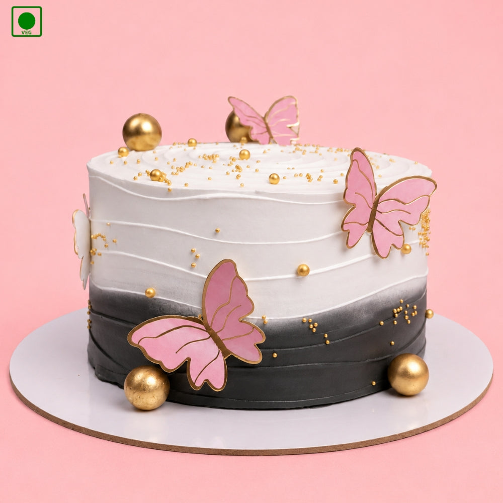Butterfly Bliss Ombre Cake - Gurgaon, Delhi & Noida