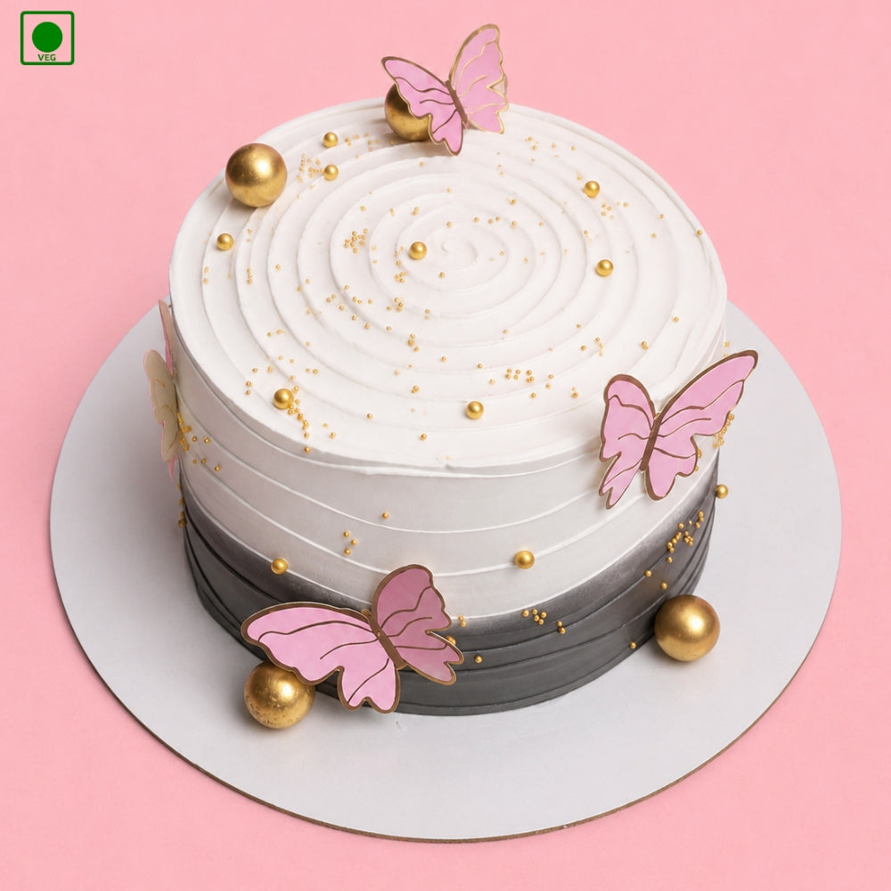 Butterfly Bliss Ombre Cake - Gurgaon, Delhi & Noida