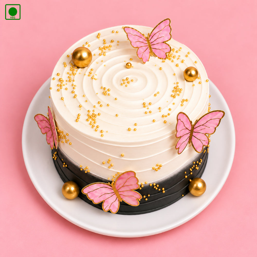 Butterfly Bliss Ombre Cake - Gurgaon, Delhi & Noida