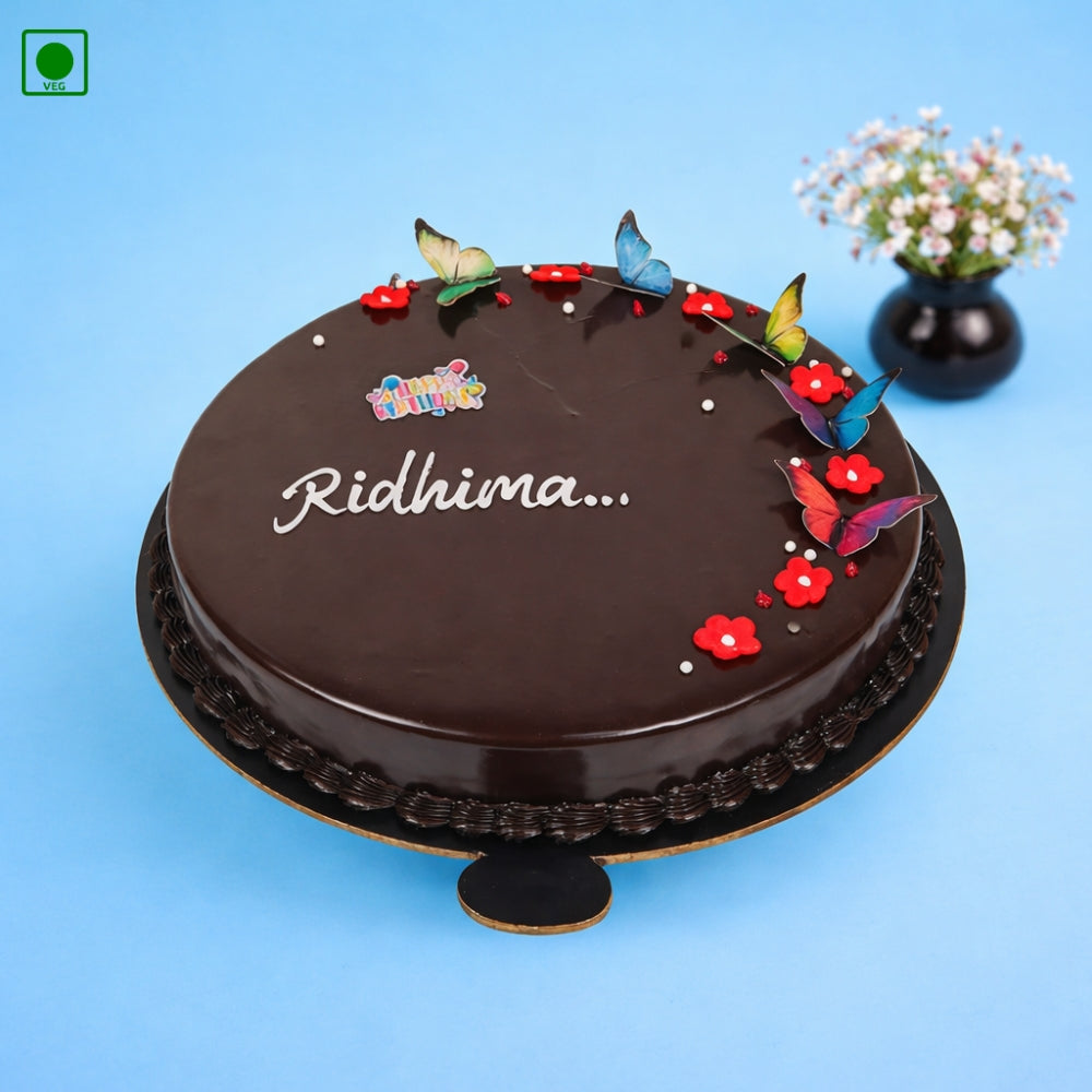 Butterfly Chocolate Truffle Cake - Gurgaon & Delhi NCR | Cakofy