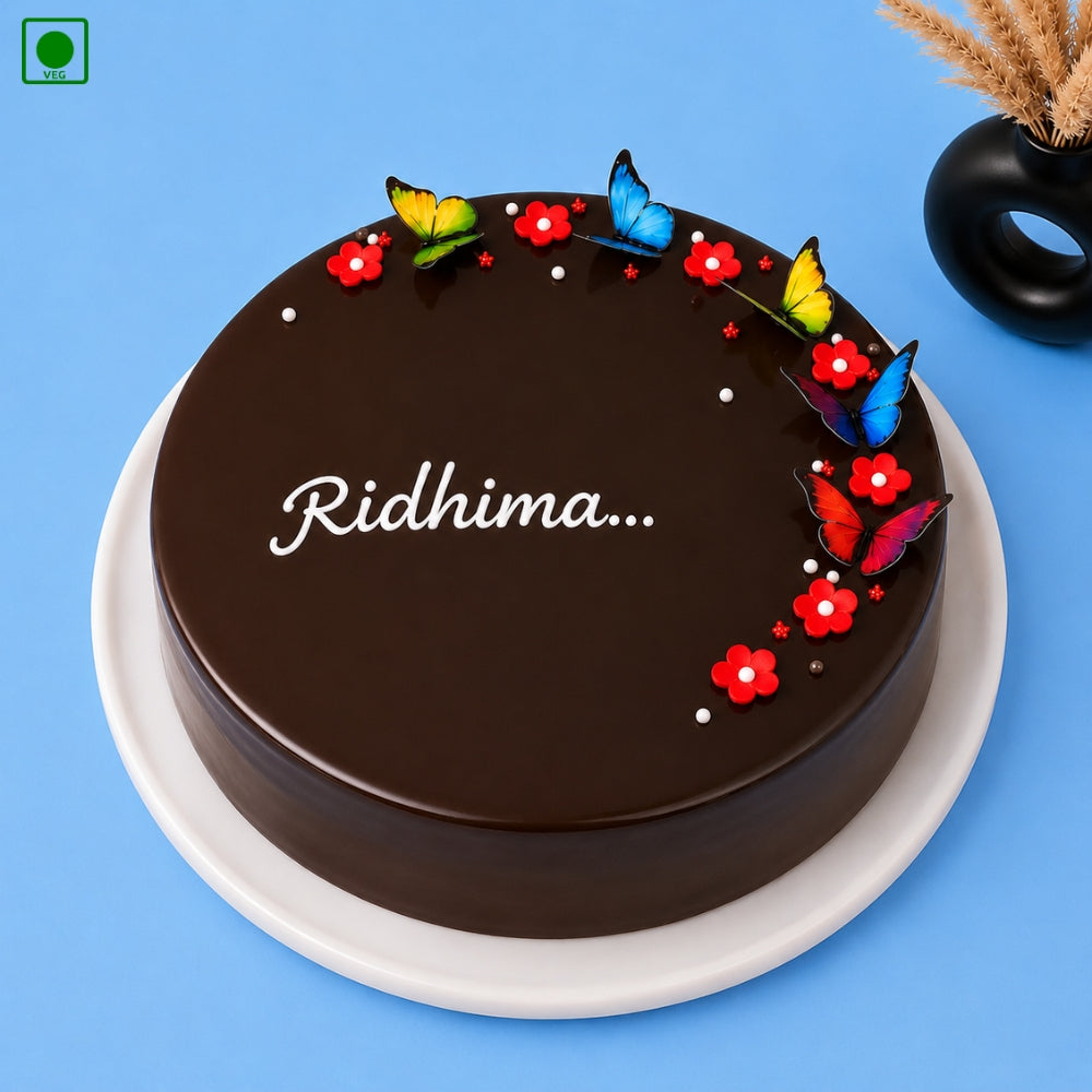 Butterfly Chocolate Truffle Cake - Gurgaon, Delhi & Noida
