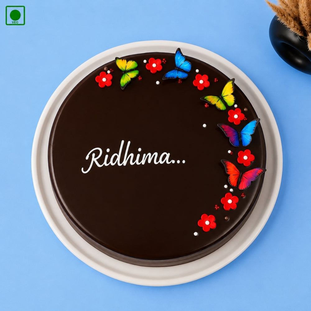 Butterfly Chocolate Truffle Cake - Gurgaon, Delhi & Noida