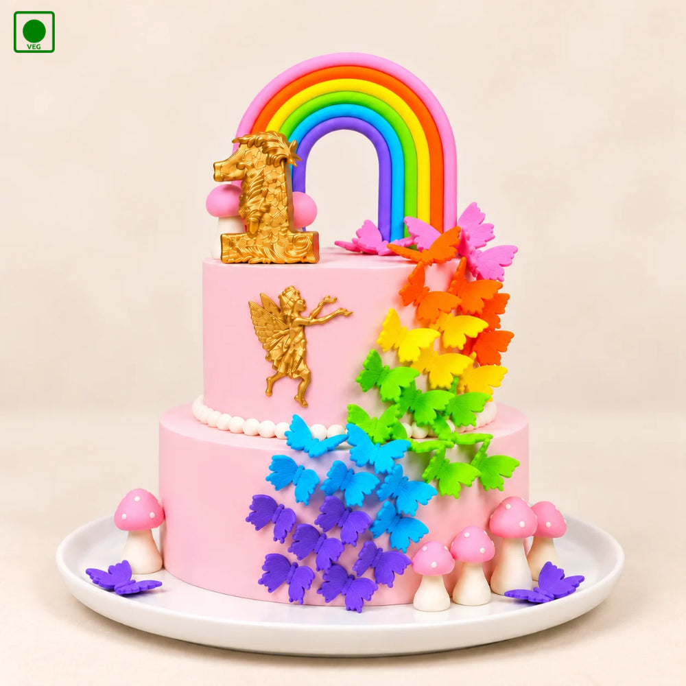 Butterfly Rainbow Cake – Gurgaon, Delhi & Noida  