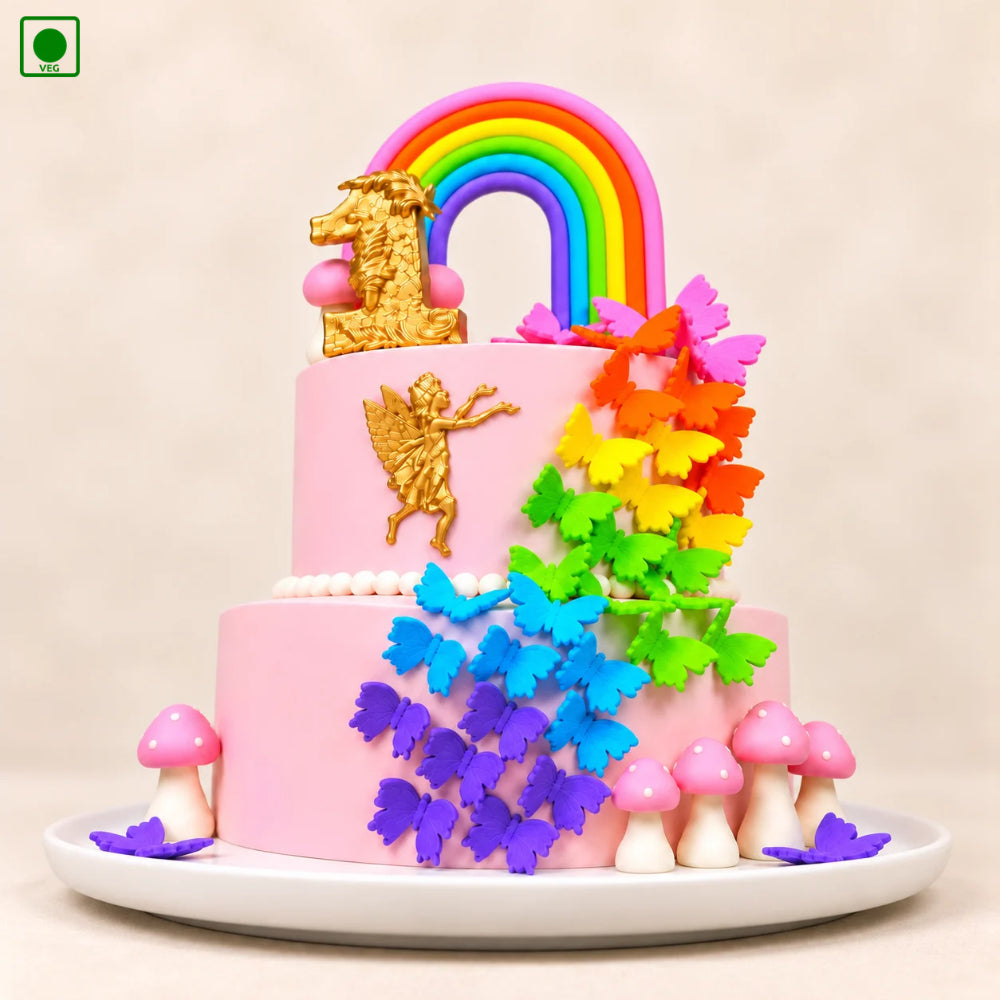 Butterfly Rainbow Cake – Gurgaon, Delhi & Noida  