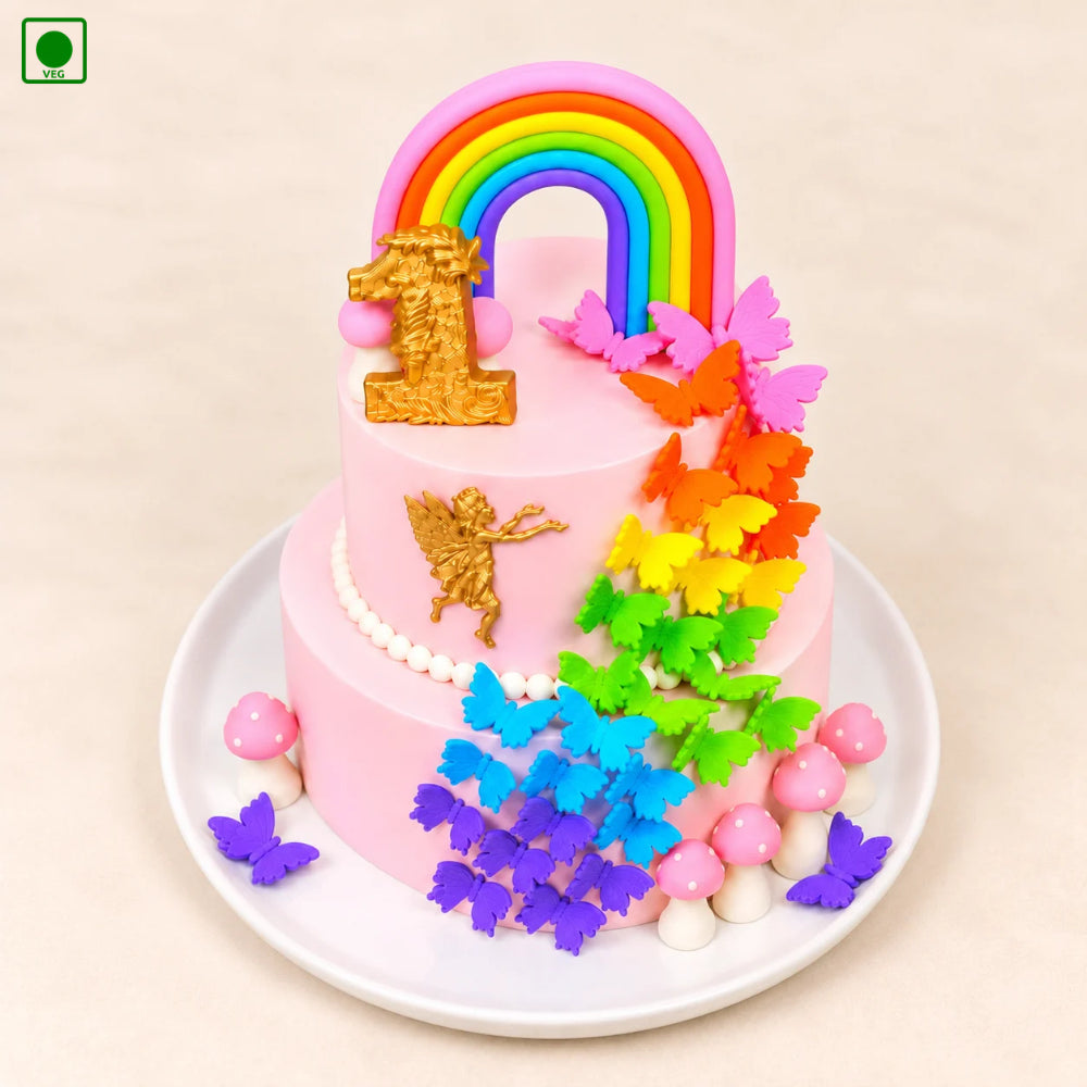 Butterfly Rainbow Cake – Gurgaon, Delhi & Noida  
