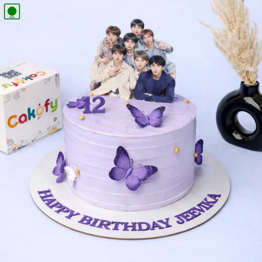 Butterfly BTS Cake - Gurgaon & Delhi NCR | Cakofy