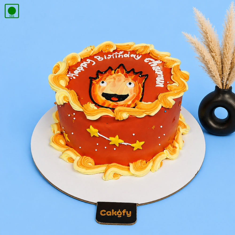 Calcifer Theme Cake - Gurgaon & Delhi NCR | Cakofy
