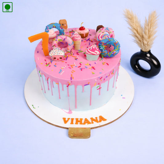 Candy Donut Drip Style Cake - Gurgaon & Delhi NCR | Cakofy