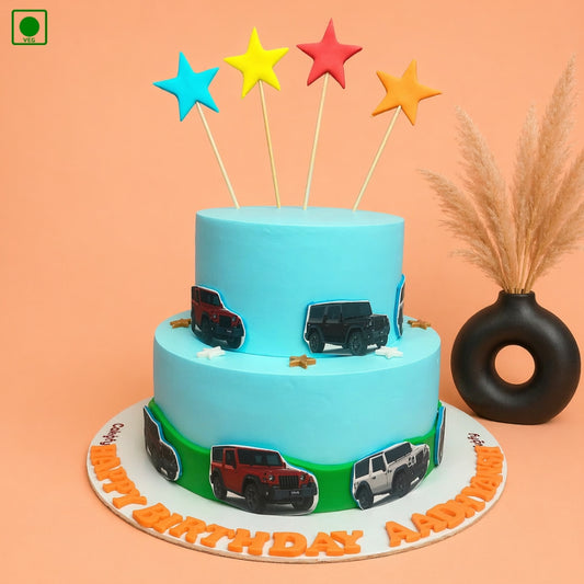 Cars & Stars Birthday Cake – Gurgaon & Delhi NCR | Cakofy