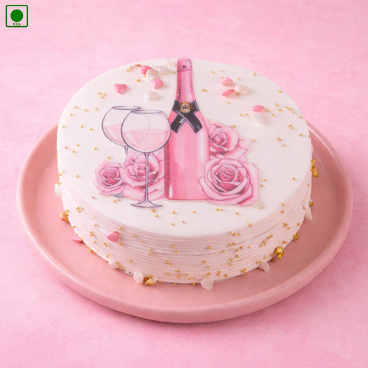Champagne Celebration Cake - Gurgaon & Delhi NCR | Cakofy