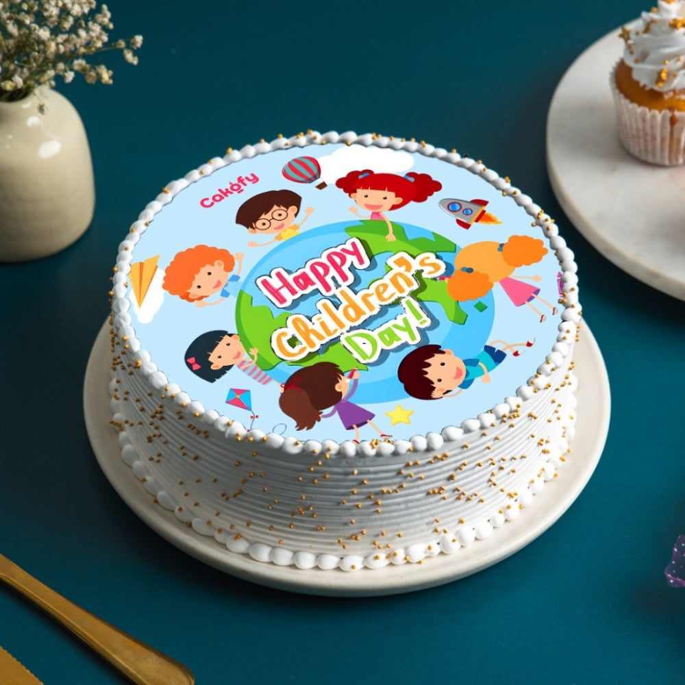 Happy Children's Day Poster Cake – Gurgaon & Delhi NCR | Cakofy