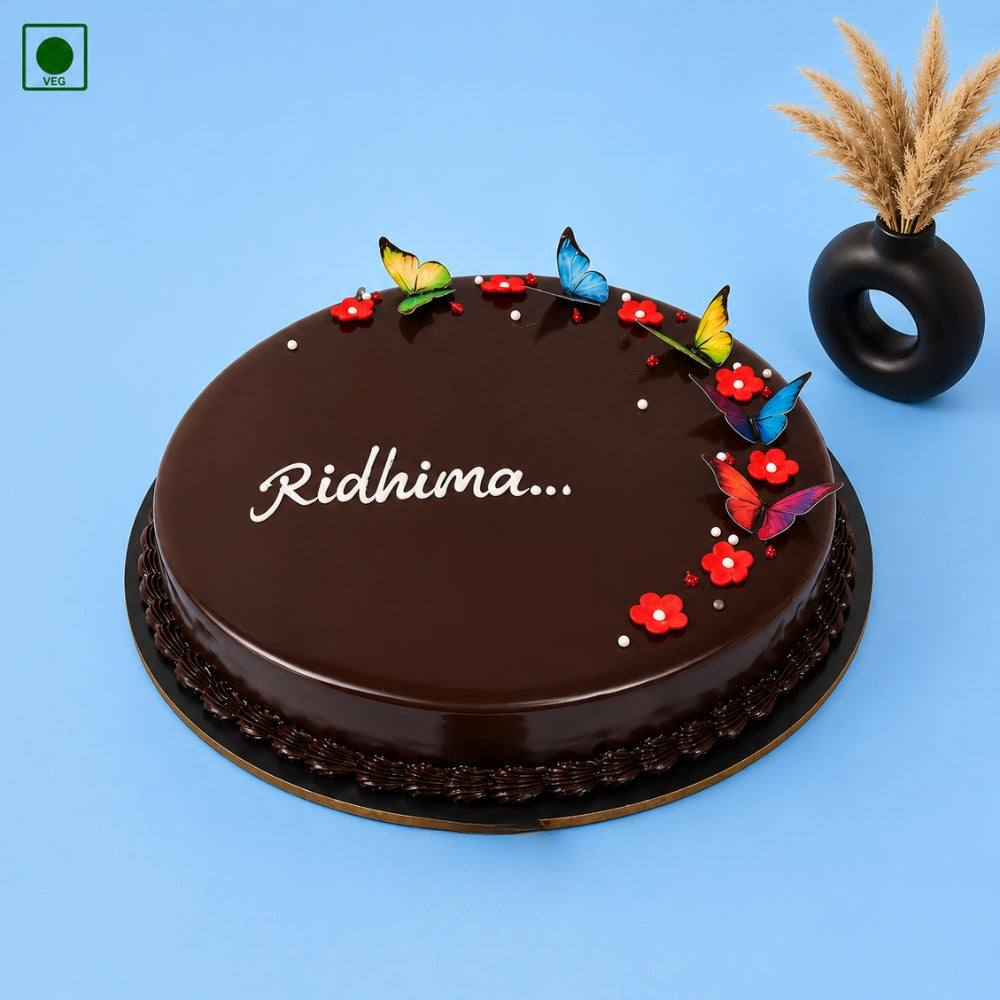 Butterfly Chocolate Truffle Cake - Gurgaon, Delhi & Noida