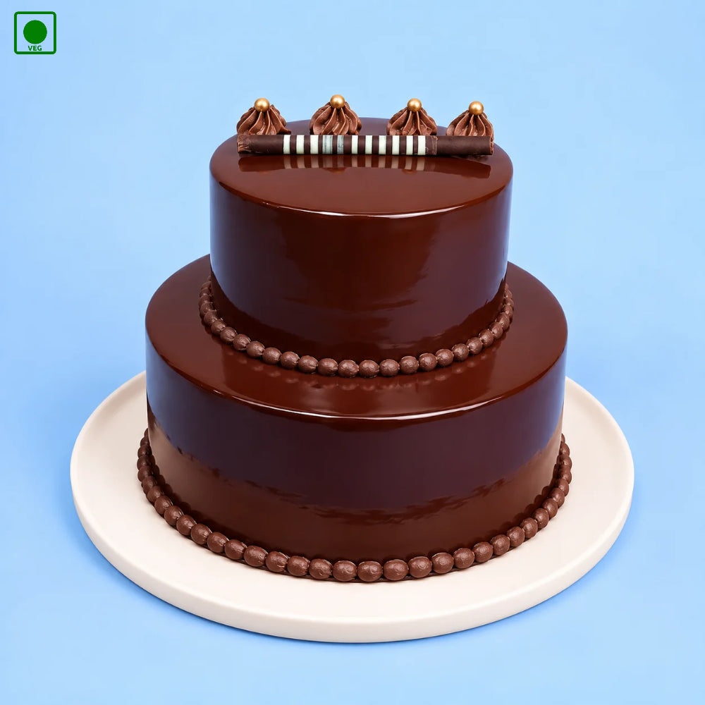Choco Truffle Two Tier Cake - Gurgaon, Delhi & Noida